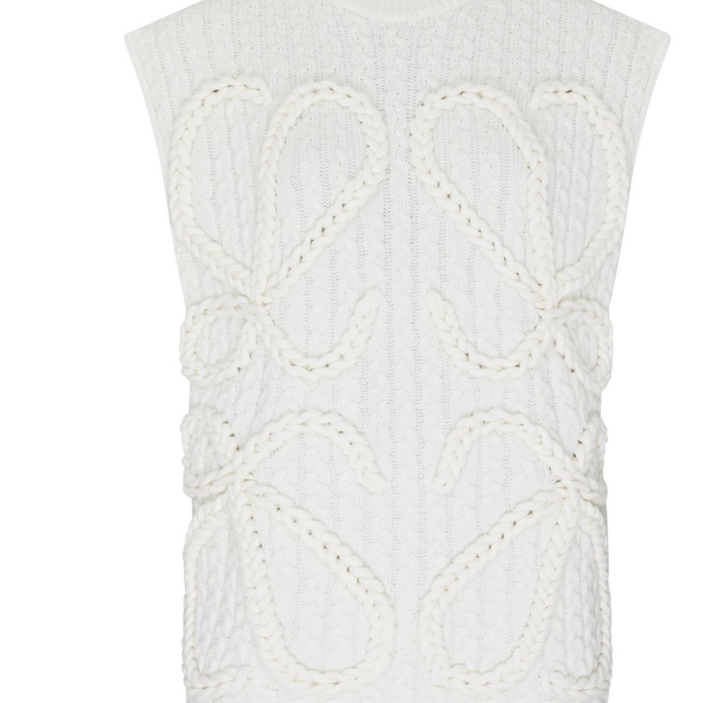Loewe Cream Cable Knit Sweater